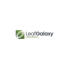 LEAF GALAXY LOGO DESIGN VECTOR
