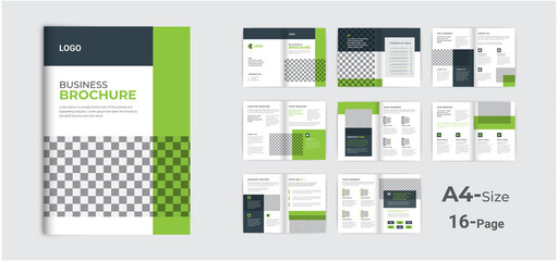 Business Brochure Template, minimalist business bifold brochure template with simple style and modern layout.