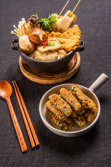 깨끗한 기름에 튀겨 고소하고 바삭한 김말이 튀김