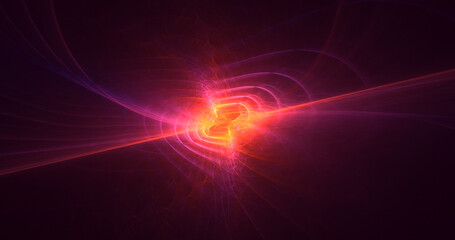 3D rendering abstract multicolor fractal light background