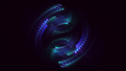 3D rendering abstract round light background