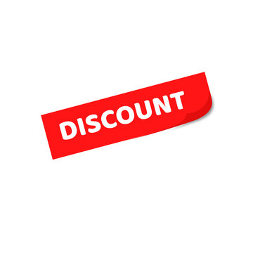 Discount tag with special offer sale sticker. 