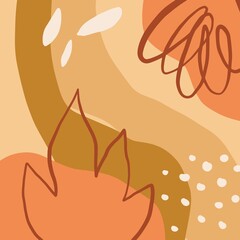 Fototapeta premium hand painted brush strokes of tropical leaves