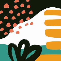 hand painted brush strokes abstract art