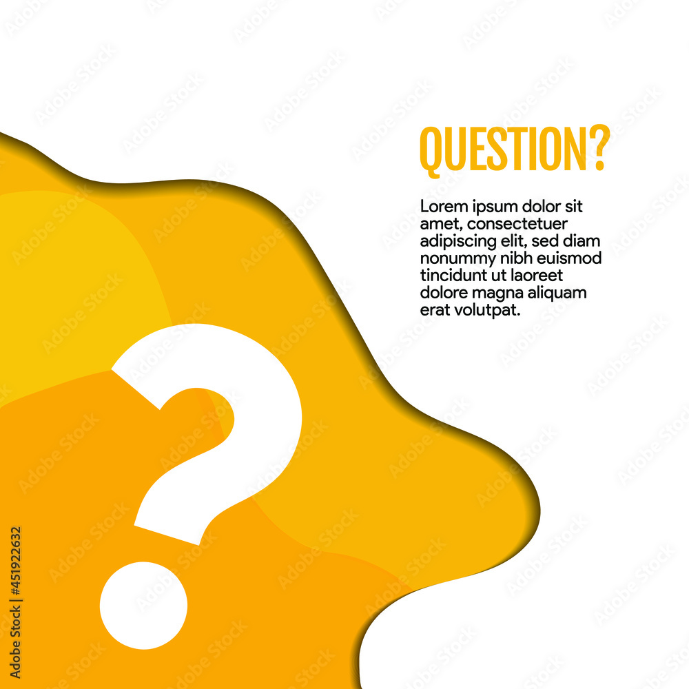 Poster question mark sign icon, vector illustration. flat design style faq button. asking questions. ask fo