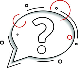 Question mark sign icon, vector illustration. Flat design style FAQ button. Asking questions. Ask for help. Question mark stamp. Need information. Query.