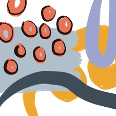 hand drawn abstract art style for template