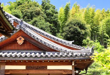 Fototapeta na wymiar 京都、鈴虫寺の境内