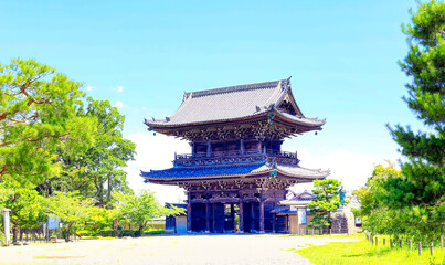 京都、清凉寺の仁王門