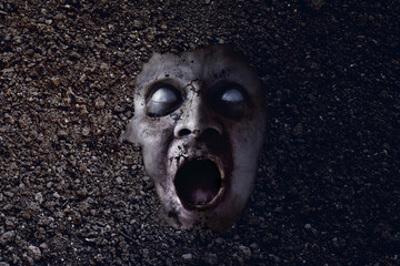 Scary zombie man, halloween theme