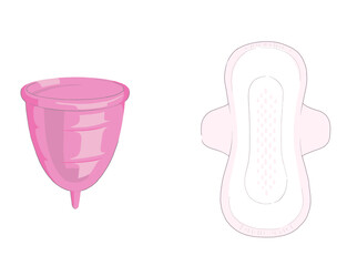 月経カップと生理用ナプキンMenstrual cup
