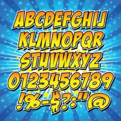 Foto auf Alu-Dibond comics style alphabet collection set. © jirawatp