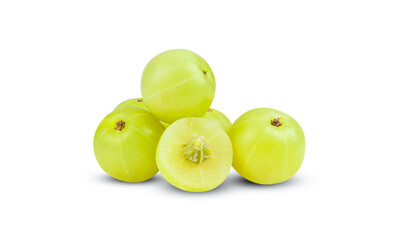 Indian gooseberry isolated on white background