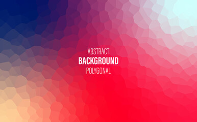 Modern trendy polygonal bright gradient background, wallpaper. Low polly style. Geometric shapes, triangles. Glass. Red.