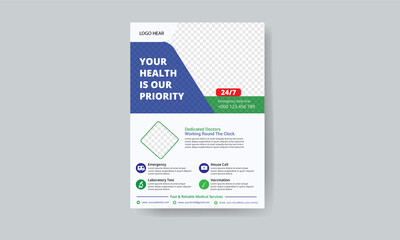 Medicine Flyer & Cover Template A4 layout flyer Template