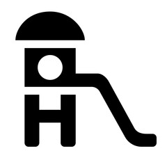 Slide Glyph Icon Vector