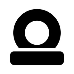 Tire Glyph Icon Vector