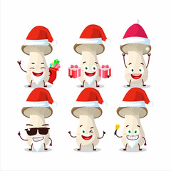 Santa Claus emoticons with king trumpet cartoon character