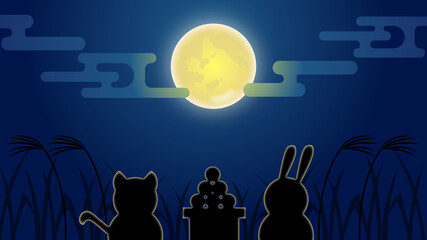 お月見のイラスト