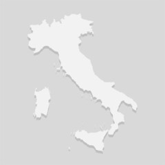 Vector outline map Italy, template Europe country