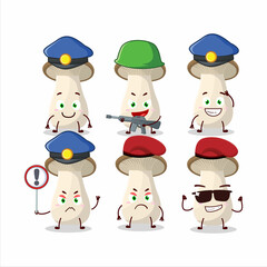 A dedicated Police officer of king trumpet mascot design style