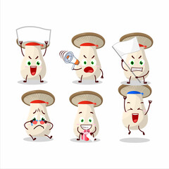 Mascot design style of king trumpet character as an attractive supporter