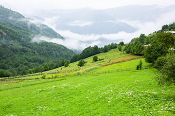 A beautiful landscape photography with Caucasus Mountains in Georgia.