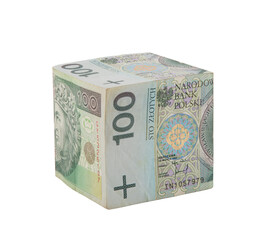 Polish money box isolated on white background with clipping path.