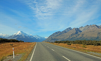 Mt Cook and Burnett Mountains, New Zealand