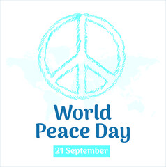 world peace day, card design

