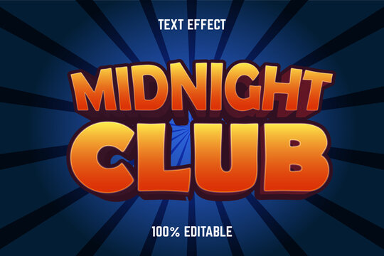 midnight editable text effect