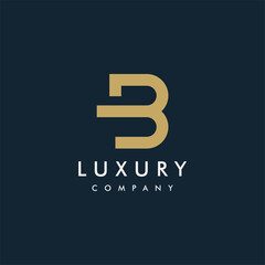 Elegant vector B logotype design for luxury company branding. Premium identity design