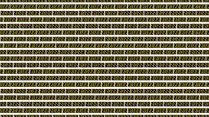 2022の文字を並べたパターン素材