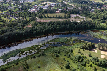 Kuldiga city and venta river in western Latvia.