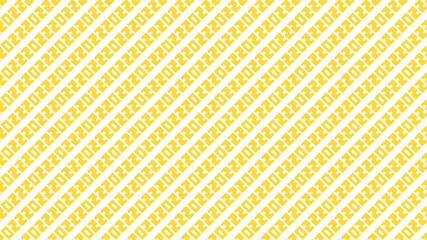 黄色の2022の文字を並べて作られた背景パターン素材