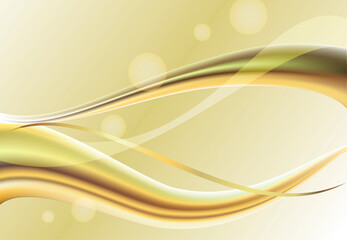 Abstract vector background with flowing golden lines. Eps10.