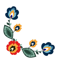 Polish folk decorative element vector