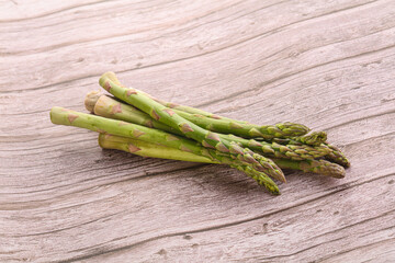Raw ripe green fresh asparagus