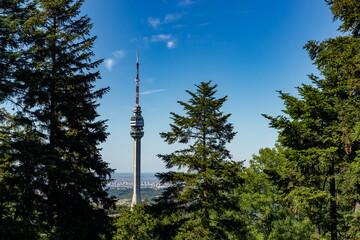 Television tower on the Avala hill. Belgrade, Serbia