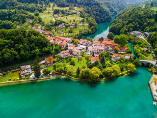 Riverside Most na Soci Picturesque Town in Slovenia