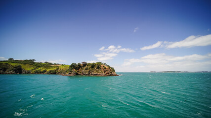New Zealand coat beach boat sunny summer turquoise