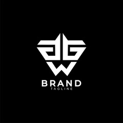 AGW initial logo or monogram simple design for brand