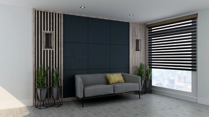 office lobby waiting room 3d render the realistic design