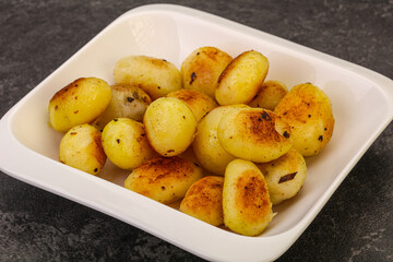 Roasted baby potato in the bowl