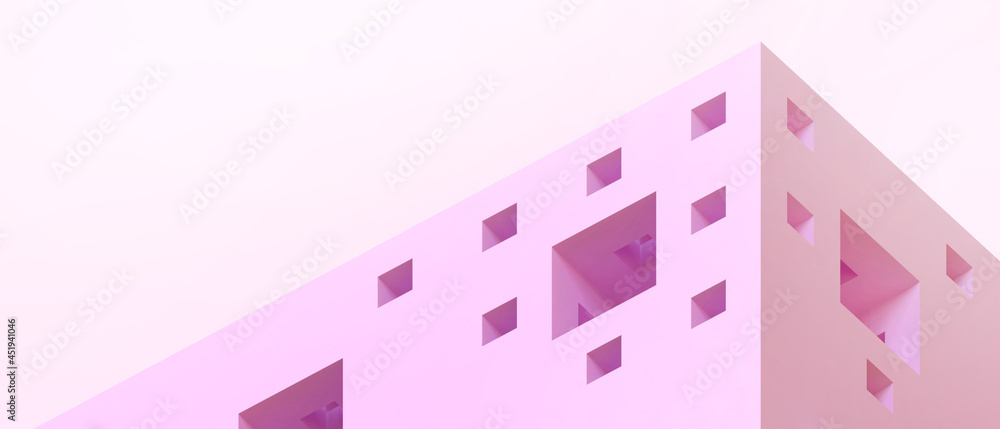Poster abstract architecture background. business concepts with goals and obstacles shapes graph origami pa