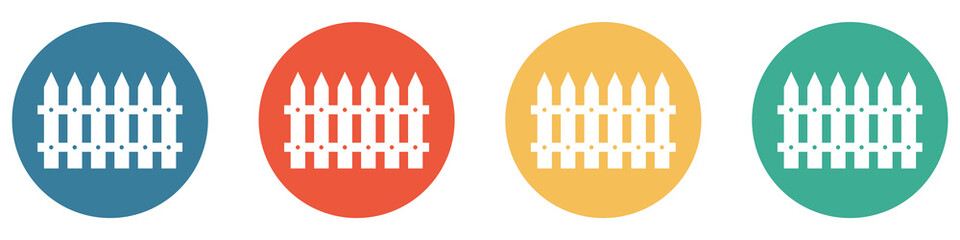 Bunter Banner mit 4 Buttons: Zaun oder Gartenzaun