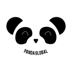 Panda Head Logo Modern and Simple