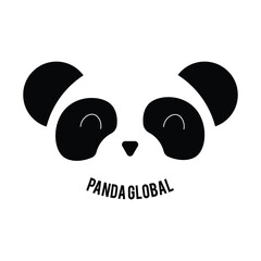 Panda Head Logo Modern and Simple