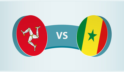 Isle of Man versus Senegal, team sports competition concept.