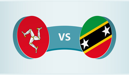 Isle of Man versus Saint Kitts and Nevis, team sports competition concept.